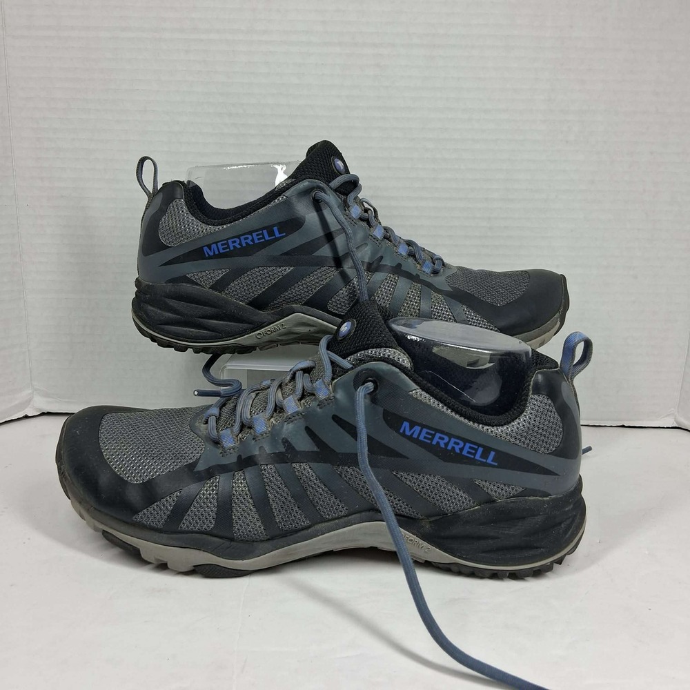 Merrell Siren Edge 3 Womens 9.5 Hiking Shoes Black Blue Trail Sneakers J41316
